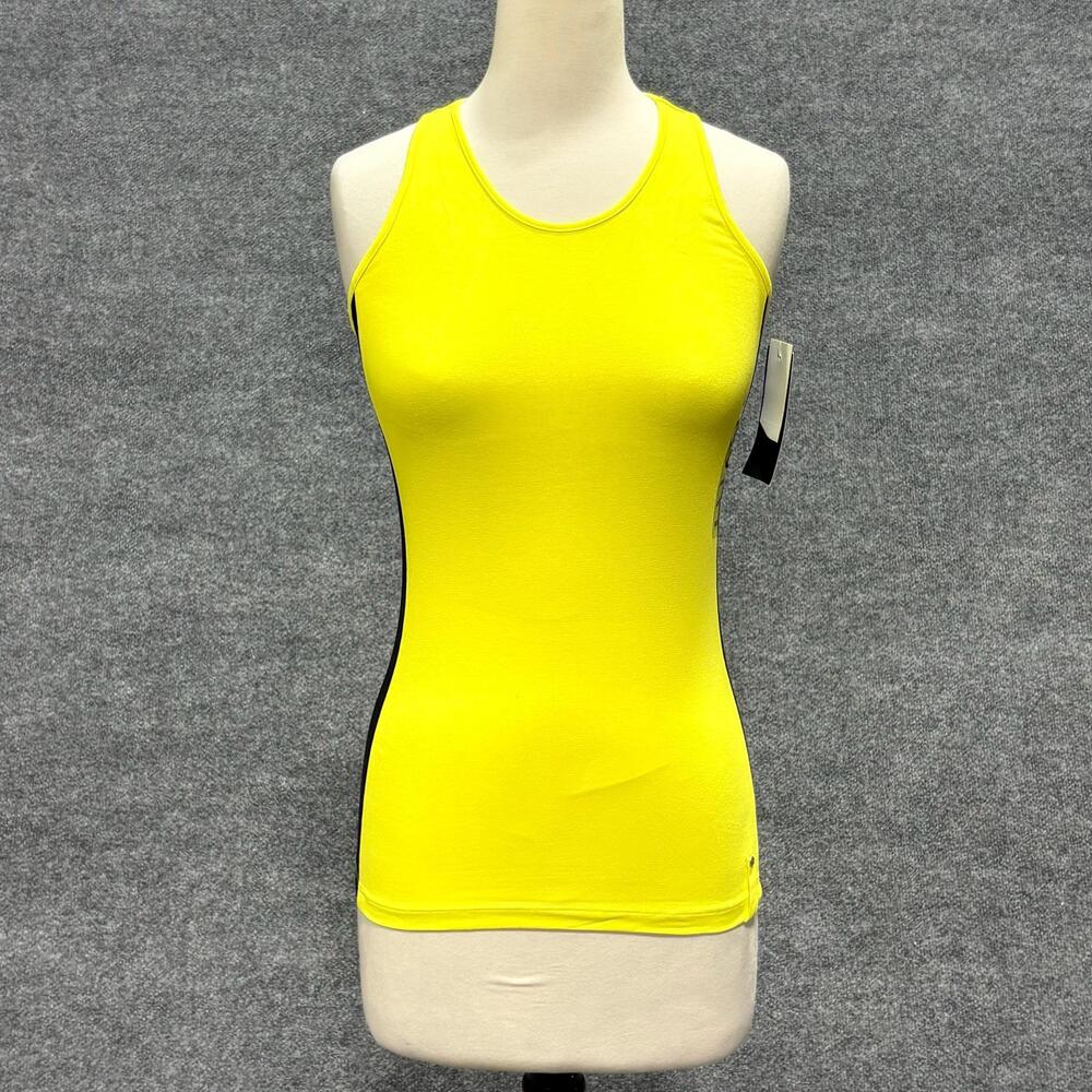 Lauren Ralph Lauren Tank Top Womens XXS Yellow Black Active Colorblock New